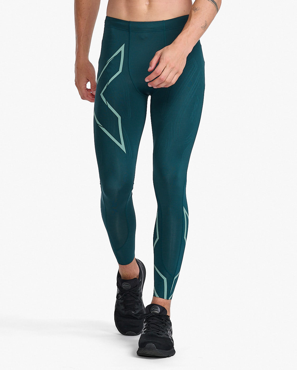  2XU Women's Elite Power Recovery Compression Tights,  Black/Green, XX-Small : Clothing, Shoes & Jewelry