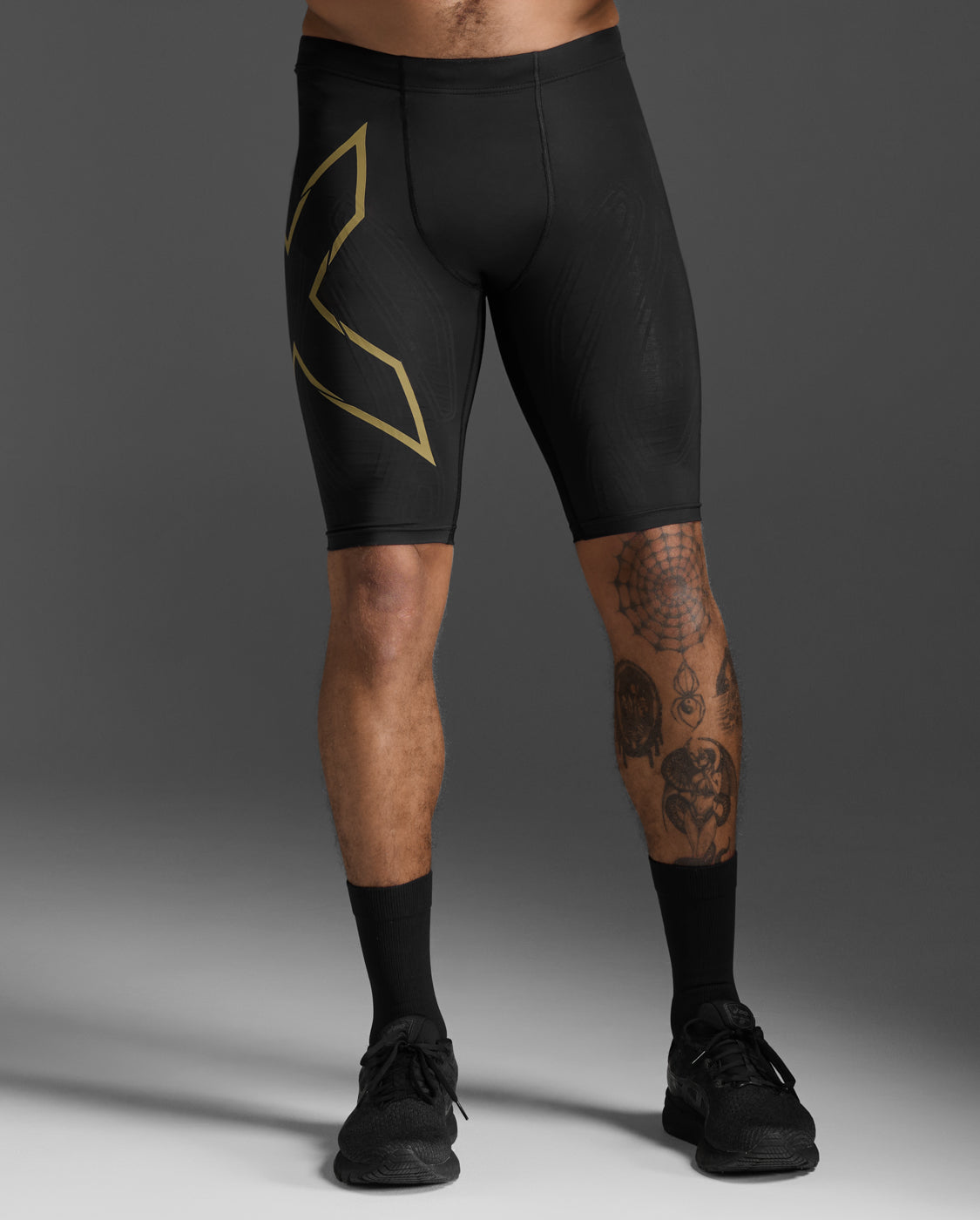 Gold compression shorts on sale