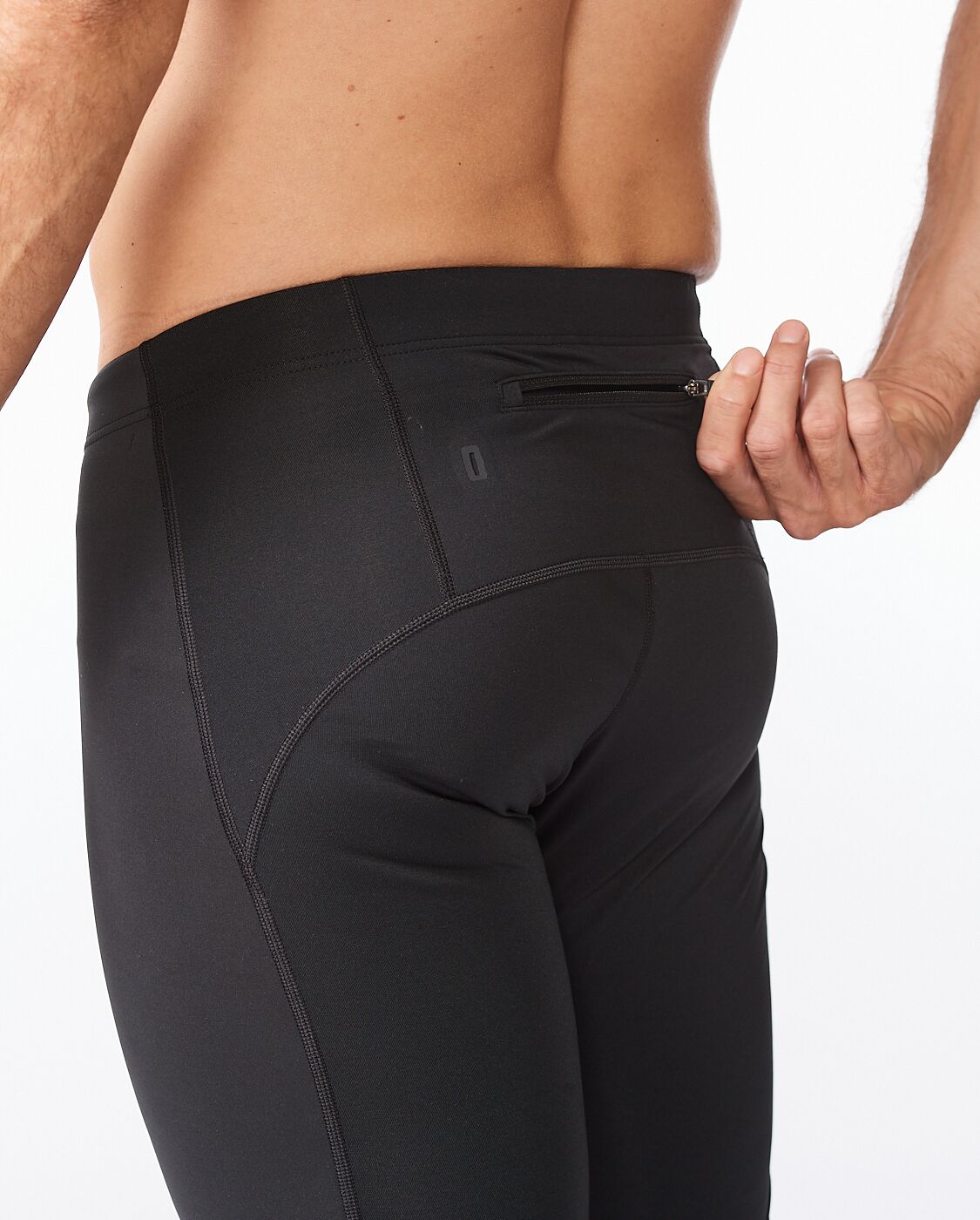 2XU Men's Ignition Shield Compression Tights Pants, Black/Black