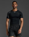 Core Compression Short Sleeve - Black/Silver