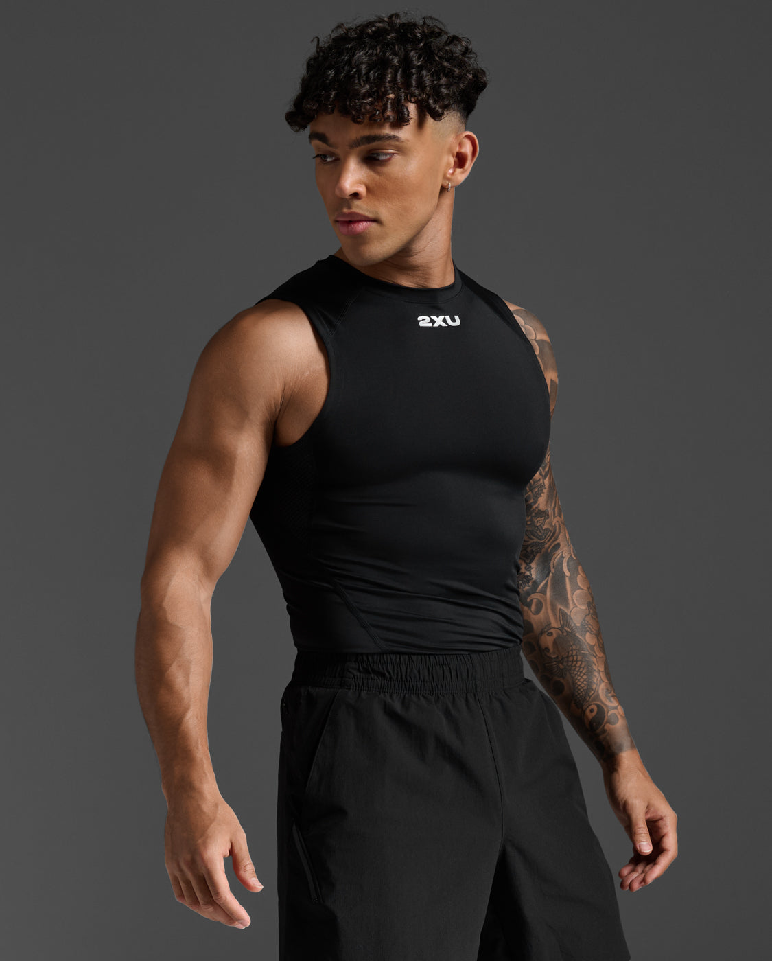 Débardeur De Compression PowerLayer Garçon - Sans Manches, Noir - Taille L (10-12 Ans) - Respirant Et Anti-Transpiration