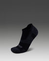 Vectr Light Cushion No Show Compression Socks - Black/Titanium