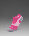 Vectr Light Cushion No Show Compression Socks - Magenta/Light Grey