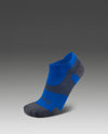 Vectr Light Cushion No Show Compression Socks - Vibrant Blue/Grey