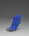 Vectr Light Cushion No Show Compression Socks - Vibrant Blue/Grey