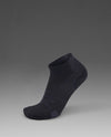 Vectr Cushion 1/4 Crew Compression Socks - Black/Titanium