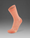 Vectr Cushion Crew Socks - Digital Peach/White