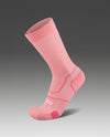 Vectr Cushion Crew Socks - Pink Glow/White