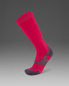 Vectr Light Cushion Full Length Compression Socks - Hot Pink/Grey