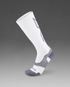 Vectr Light Cushion Full Length Compression Socks - White/Grey