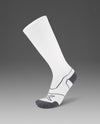 Vectr Cushion Full Length Compression Socks - White/Grey