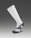 Vectr Cushion Full Length Compression Socks - White/Grey