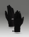 Run Gloves - Black/Silver