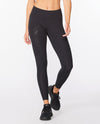 Motion Mid-Rise Compression Tights - Black/Dotted Black Logo