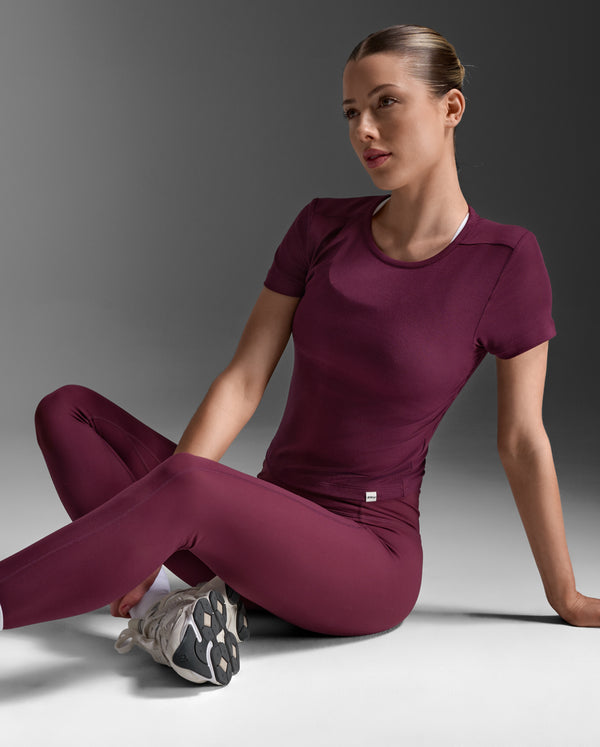 Fluid Ribbed Crop Tee