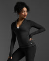 Flex 1/2 Zip Long Sleeve - Black/Black