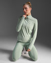 Flex 1/2 Zip Long Sleeve - Eucalyptus/Eucalyptus