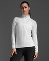 Flex 1/2 Zip Long Sleeve - White/White