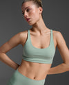 Fluid Open Back Bra - Eucalyptus/Eucalyptus