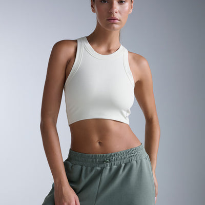 Fluid Tencel Ribbed Crop Tank