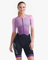 Light Speed Sleeved Trisuit - Wood Violet/Pastel Pink